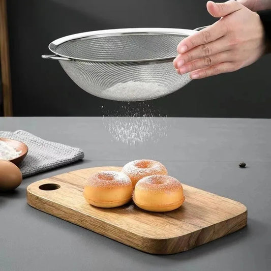 Mesh Filter Sieve Stainless Steel Slotted Spoon Kitchen Set of 3