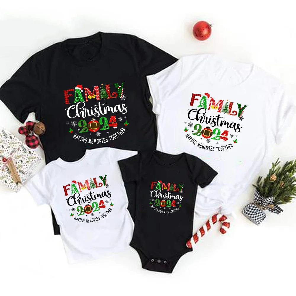 Family Christmas 2024 Mom Dad Baby Matching Family Christmas Shirts