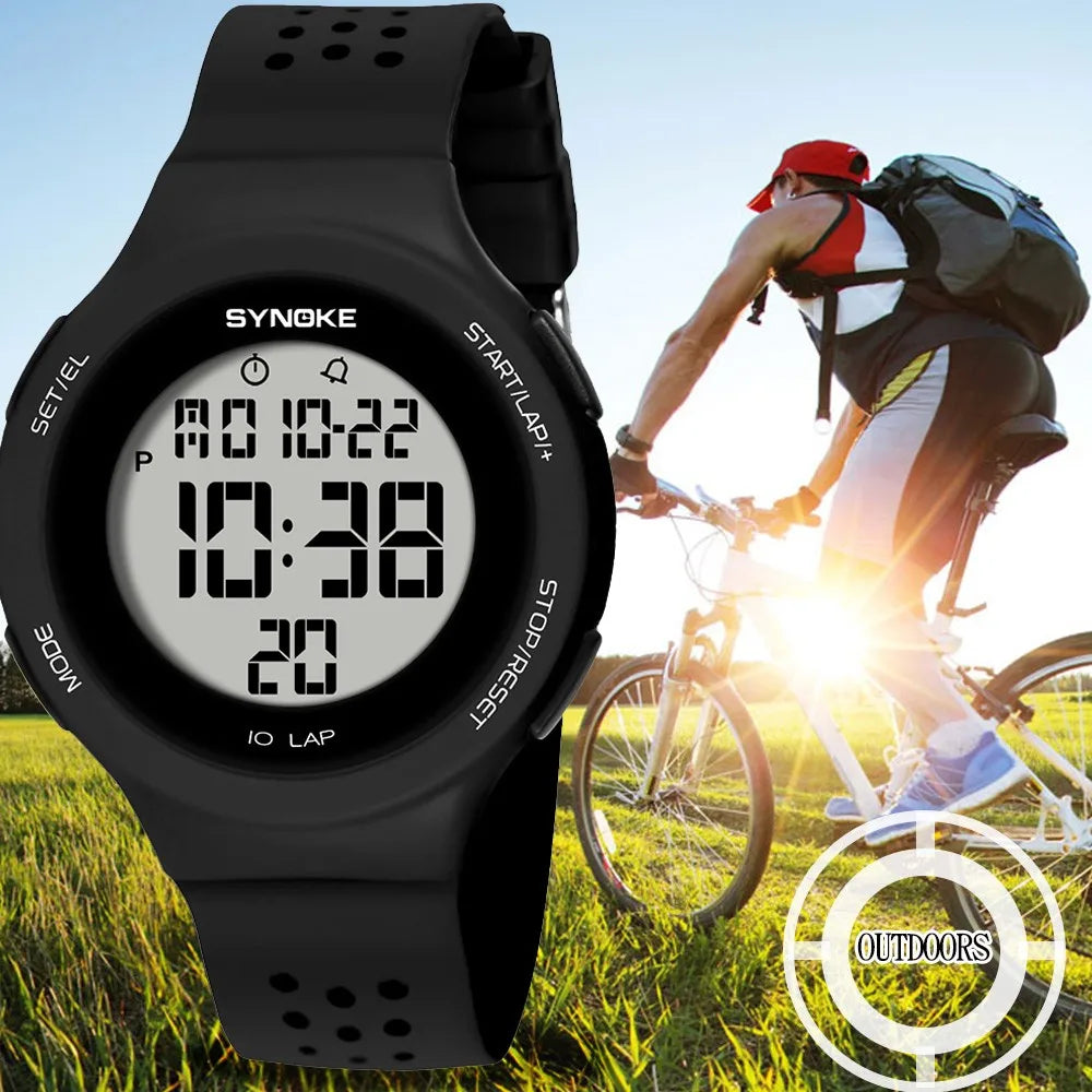 Outdoor Sport Watch Men Alarm Chrono Clock 5Bar Waterproof Military Watches