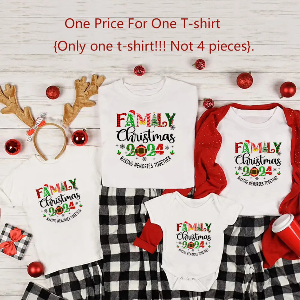Family Christmas 2024 Mom Dad Baby Matching Family Christmas Shirts