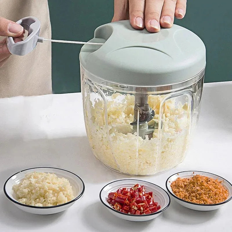 500ML Manual Meat Mincer Garlic Chopper Rotate Garlic Press Crushe