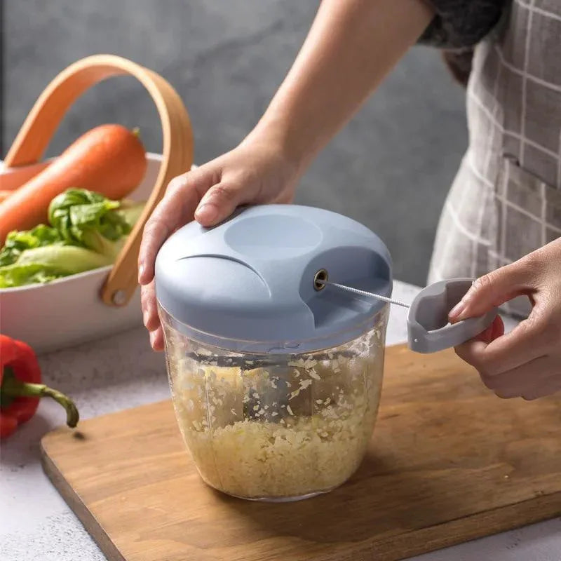 500ML Manual Meat Mincer Garlic Chopper Rotate Garlic Press Crushe