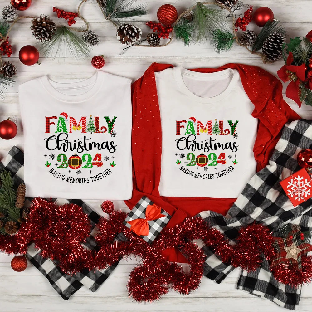 Family Christmas 2024 Mom Dad Baby Matching Family Christmas Shirts