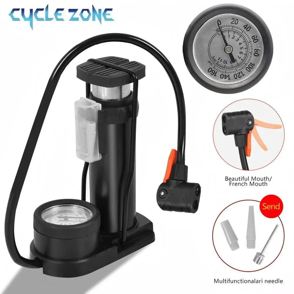 Mini Bike Tire Pump with Gauge